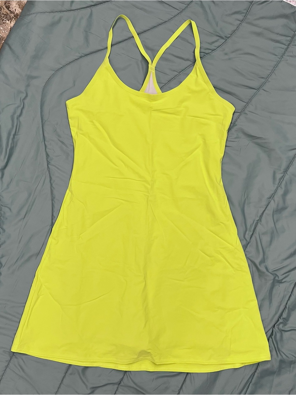 Outdoor Voices Neon Lime Racerback Mini Dress